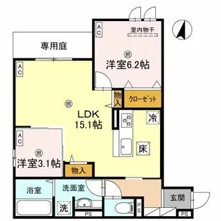 大阪府河内長野市向野町【アパート】の間取り