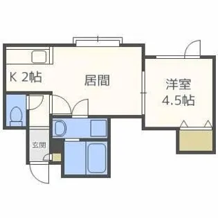 クローバーパーク新琴似【2階】の間取り