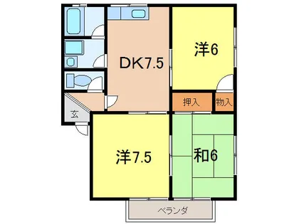 コスモ赤松【201号室】の間取り