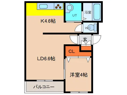 MAP【102号室】の間取り