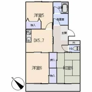 グランドゥール須田【407号室】の間取り