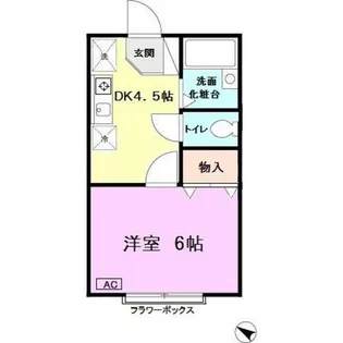 兵庫県芦屋市大原町【アパート】の間取り