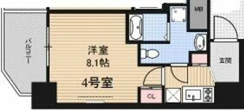 エグゼ堺筋本町【2階】の間取り