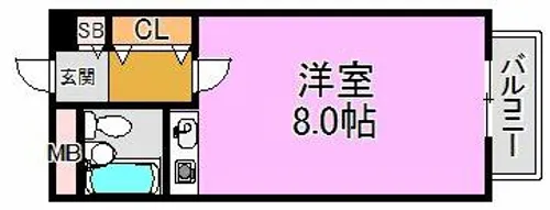 東大阪レジデンス【4階】の間取り