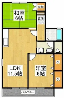ツイン泉ヶ丘【1階】の間取り