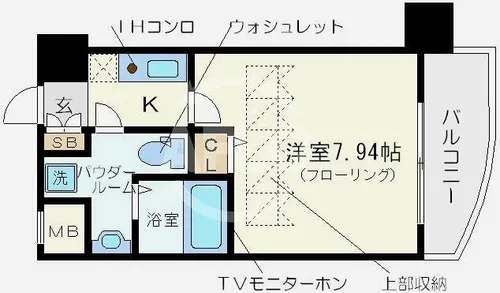 セレニテ難波西【4階】の間取り