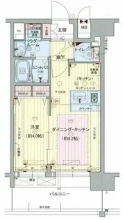 プレサンス難波元町【15階】の間取り