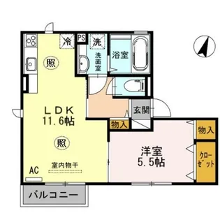 神戸6番館【2階】の間取り