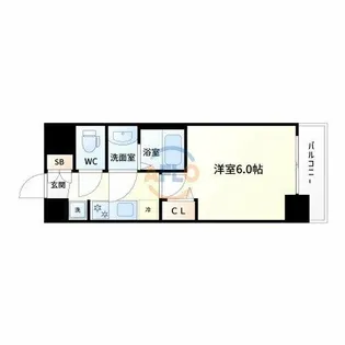 アスヴェル新大阪SOUTH【5階】の間取り