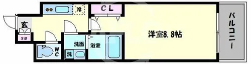 ファーストレジデンス玉造【8階】の間取り