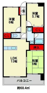 珪州館Ⅱ【306号室】の間取り