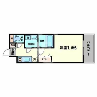 ファーストレジデンス玉造【6階】の間取り