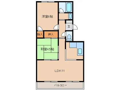 マンション柏木【102号室】の間取り