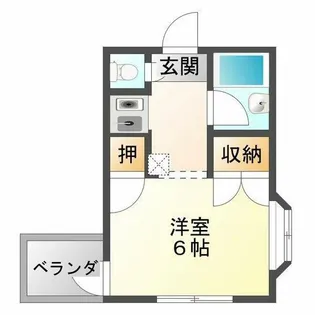 岡松ハイツ【1階】の間取り