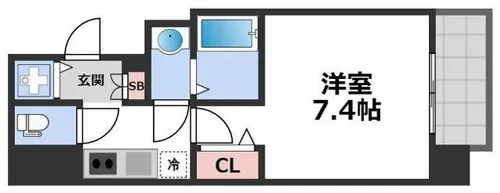 エグゼ堺筋本町【12階】の間取り