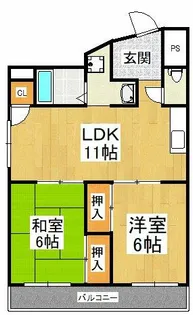 滝谷ユタカハイツ【1階】の間取り