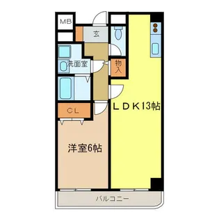 エレガンシア金剛【4階】の間取り
