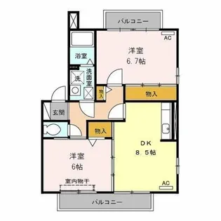 フォレストコートⅡ【2階】の間取り