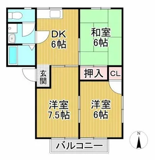 オーシャン藤光【1階】の間取り