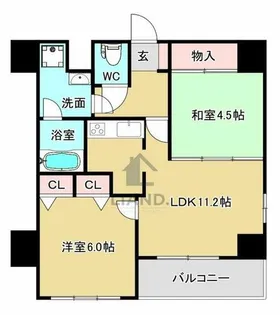 メルクリオけやき通り【1104号室】の間取り
