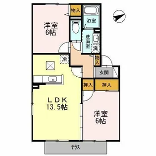 福岡県北九州市若松区宮丸2丁目【アパート】の間取り