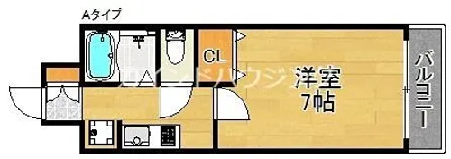 フルーレ住之江【5階】の間取り
