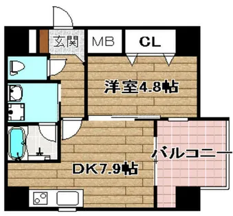 Gluck芥川【7階】の間取り