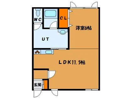 コンフォートハウス東浜【102号室】の間取り