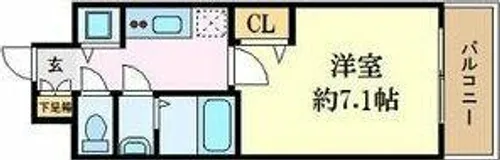 プレサンス金山コネクト【5階】の間取り