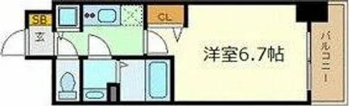 プレサンス金山デュアル【13階】の間取り