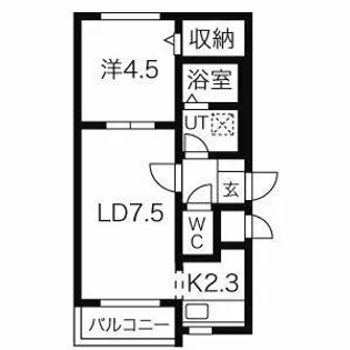 CREA北28条【1階】の間取り
