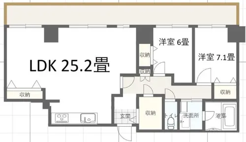 ローレルハイツ神戸1号棟【22階】の間取り