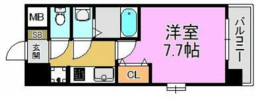 La Douceur(ラドゥセール)荒本【11階】の間取り