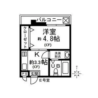 吉川屋ビル【4E号室】の間取り