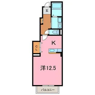ヴァン・ヴェール【1階】の間取り