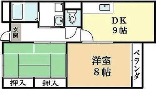 木幡グリーンハイツ【1階】の間取り