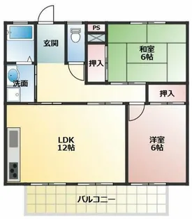 フラワーメイト【205号室】の間取り