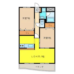 イーストオーク41【2階】の間取り