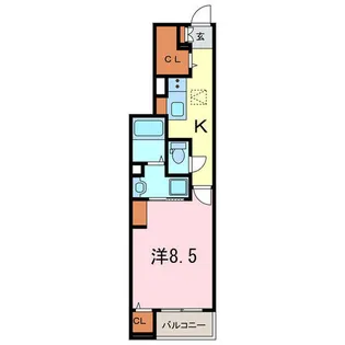 サンローラB【1階】の間取り