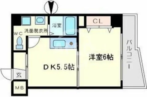 メゾン・デ・ノムラ東心斎橋【9階】の間取り