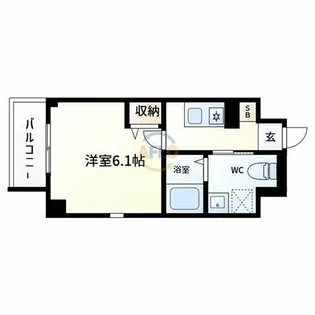 Live Casa 田辺【6階】の間取り