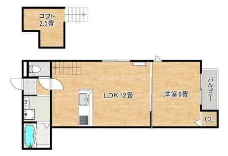 ハウスモメゾン大浜B棟【301号室】の間取り