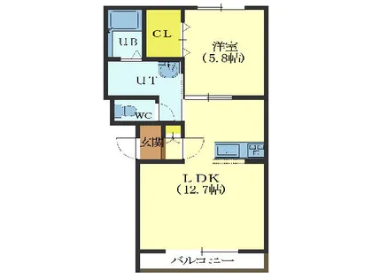 クレアレーヴ【104号室】の間取り