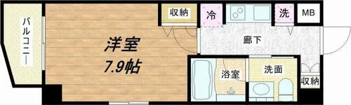 アーデン堺筋本町【9階】の間取り