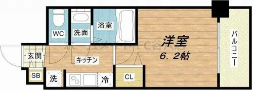 プレサンス扇町駅前【8階】の間取り