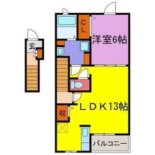 ル・レストⅡ・Ⅲ【2202号室】の間取り