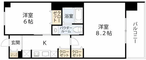 エステムプラザ梅田・中崎町IIIツインマークスサウスレジデンス【4階】の間取り