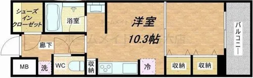 KDX堺筋本町レジデンス【7階】の間取り