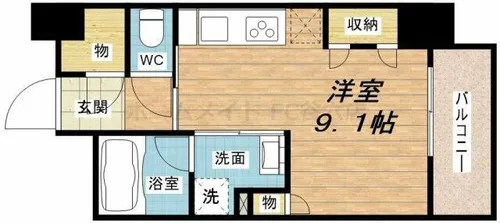 KDX堺筋本町レジデンス【7階】の間取り