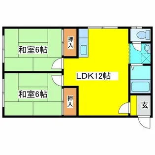 皆川アパート【102号室】の間取り